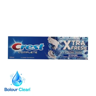 نمای جعبه خمیر دندان کرست مدل Xtra Fresh حجم ۱۰۰ میل | بلورکلین