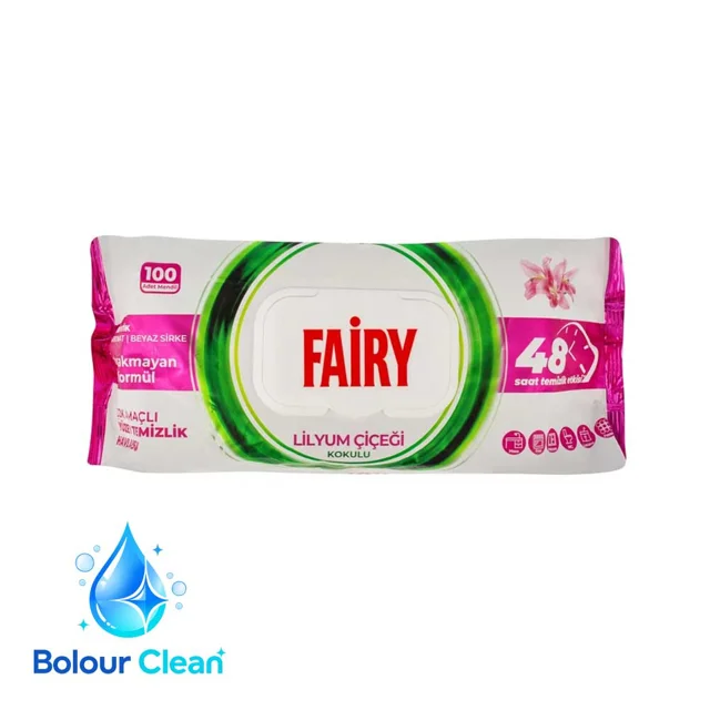 Fairy Lilyum Flower Surface Cleaning Wet Wipes 100 Pack
